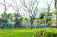 相關圖片：[圖9] 四維香花公園將原步道改為pc刷毛鋪面，並補植草皮達3000平方公尺。