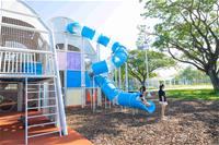 相關圖片：[圖2] 楠梓區藍田公園打造出全台最大「鹽田」主題遊戲場。