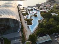 相關圖片：圖6、夕照下的星光水岸公園展現港灣之美。