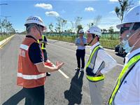 相關圖片：1-2號聯外道路開闢工程全段預計在113年7月完工