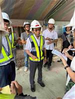 林欽榮副市長勉勵施工團隊積極趲趕工進